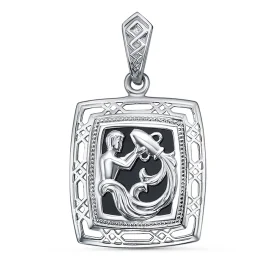 Серебряная подвеска с агатом