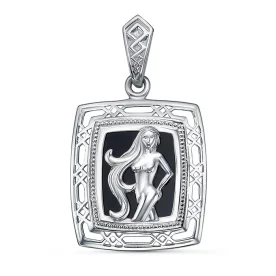 Серебряная подвеска с агатом