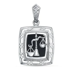 Серебряная подвеска с агатом