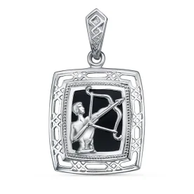 Серебряная подвеска с агатом