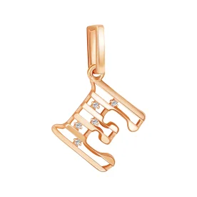 Золотая подвеска с фианитом