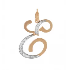 Золотая подвеска с фианитом