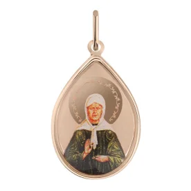 Золотая подвеска с эмалью