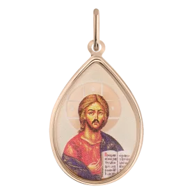 Золотая подвеска с эмалью