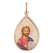 Золотая подвеска с эмалью