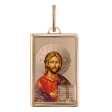 Золотая подвеска с эмалью