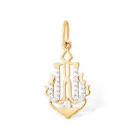 Золотая подвеска с фианитом