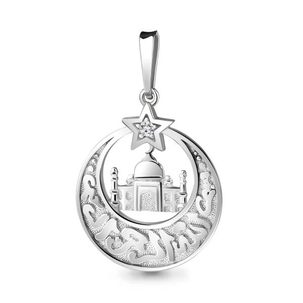 Серебряная подвеска с фианитом