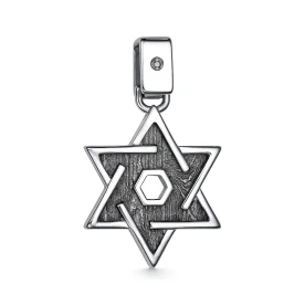 Серебряная подвеска с бриллиантом