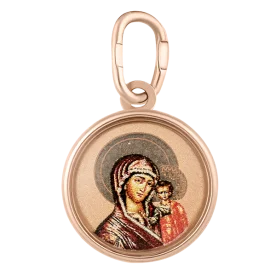 Золотая подвеска с эмалью