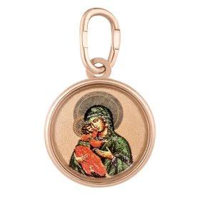 Золотая подвеска с эмалью