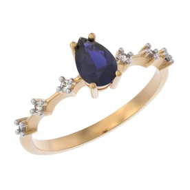 Золотое кольцо с сапфиром