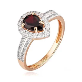 Золотое кольцо с гранатом