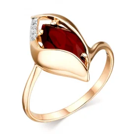 Золотое кольцо с гранатом