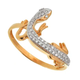 Золотое кольцо с фианитом