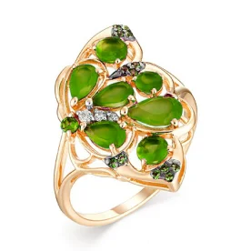 Золотое кольцо с хризолитом