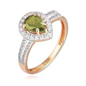 Золотое кольцо с султанитом