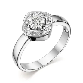 Кольцо из белого золота с бриллиантом