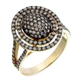 Кольцо из желтого золота с бриллиантом