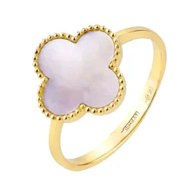 Кольцо из желтого золота с перламутром