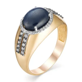 Золотое кольцо с сапфиром