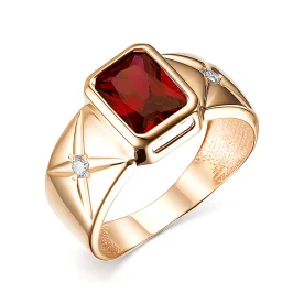 Золотое кольцо с гранатом