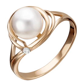 Золотое кольцо с жемчугом