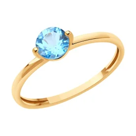 Золотое кольцо с топазом