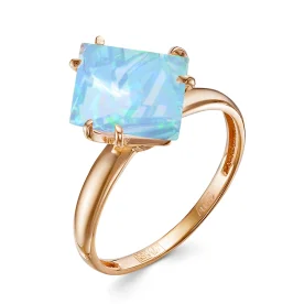 Золотое кольцо с ситаллом