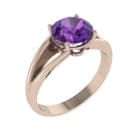Золотое кольцо с аметистом
