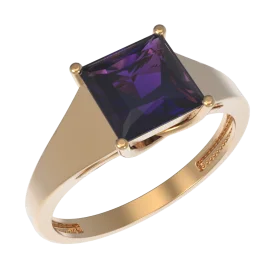 Золотое кольцо с аметистом