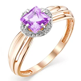 Золотое кольцо с аметистом