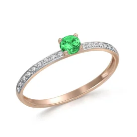 Золотое кольцо с изумрудом