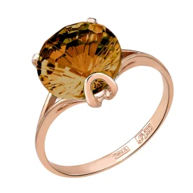 Кольцо из желтого золота с ситаллом