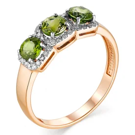 Золотое кольцо с хризолитом