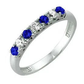 Кольцо из белого золота с сапфиром