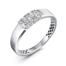 Кольцо из белого золота с бриллиантом