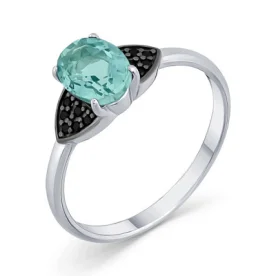 Серебряное кольцо с полудрагоценными камнями