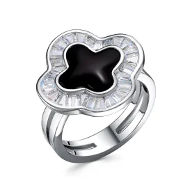 Серебряное кольцо с ониксом