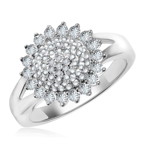 Серебряное кольцо с фианитом