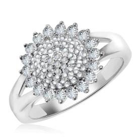 Серебряное кольцо с фианитом