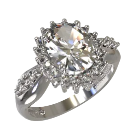 Серебряное кольцо с фианитом