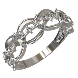 Серебряное кольцо с фианитом