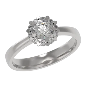 Серебряное кольцо с фианитом