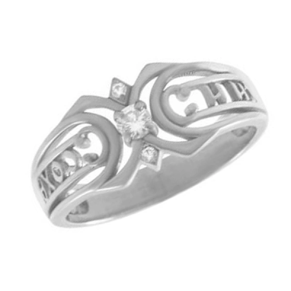 Серебряное кольцо с фианитом