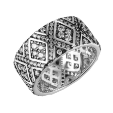 Серебряное кольцо с фианитом