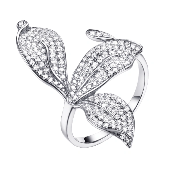 Серебряное кольцо с фианитом