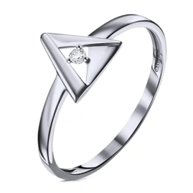 Серебряное кольцо с фианитом