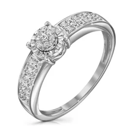 Серебряное кольцо с фианитом