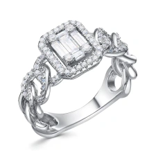 Серебряное кольцо с фианитом